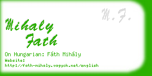 mihaly fath business card