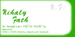 mihaly fath business card